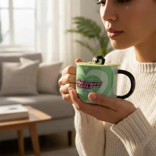 Taza de cerámica Miniso Powerpuff Girls, 340 ml, original