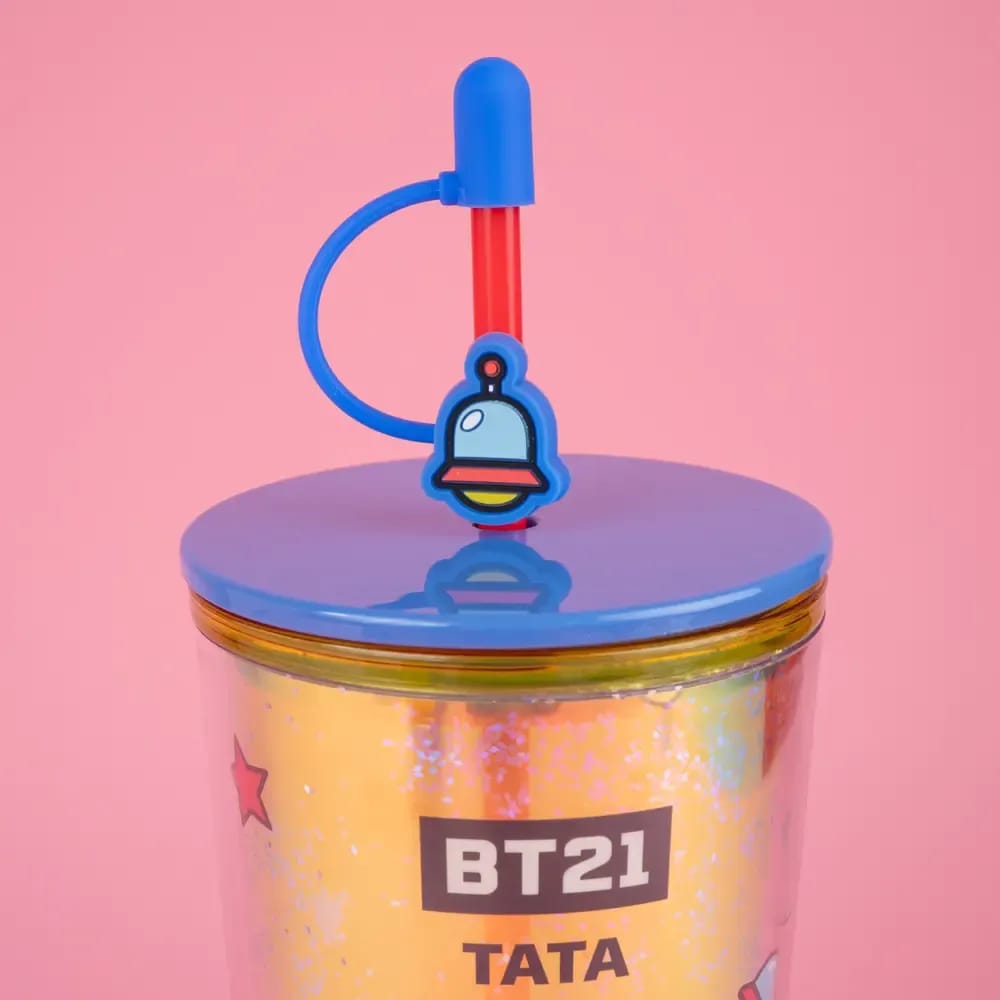 Vaso Holográfico BT21 "Tata" Mágico con Popote ❤️🚀800ML