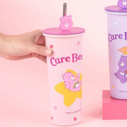 Vaso Térmico Care Bears Rosado con Popote 🩷🐻