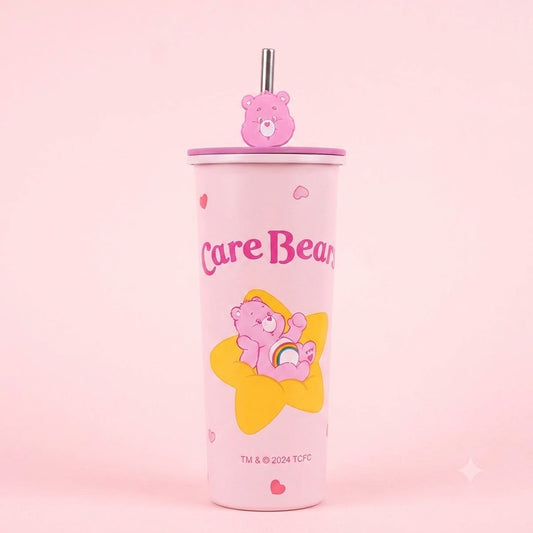 Vaso Térmico Care Bears Rosado con Popote 🩷🐻