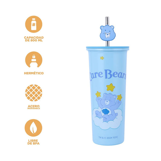 Vaso Térmico Care Bears Azul con Popote 💙🐻⭐