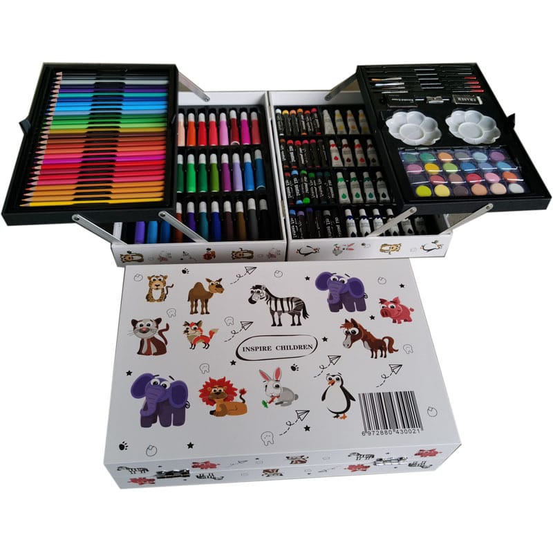 🎨 Maletín de Arte Infantil con Diseños de Animales  145pc🎨