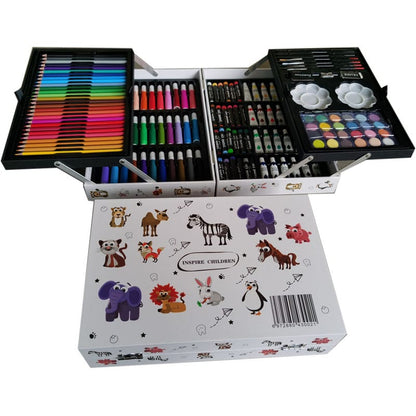 🎨 Maletín de Arte Infantil con Diseños de Animales  145pc🎨