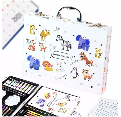 🎨 Maletín de Arte Infantil con Diseños de Animales  145pc🎨