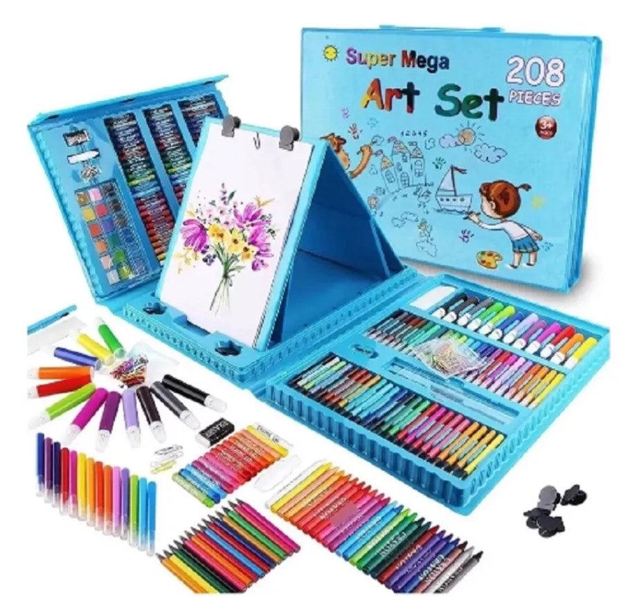 Super Mega Maletín de Arte con Atril Doble de 208 Piezas🎨