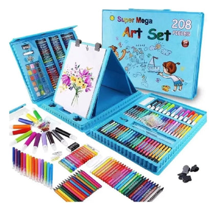 Super Mega Maletín de Arte con Atril Doble de 208 Piezas🎨