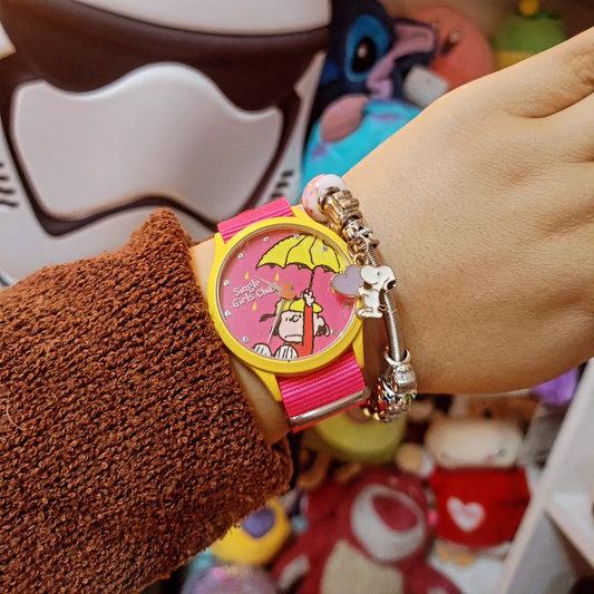 Reloj Snoopy Rosa - Single Girls Club☔💖