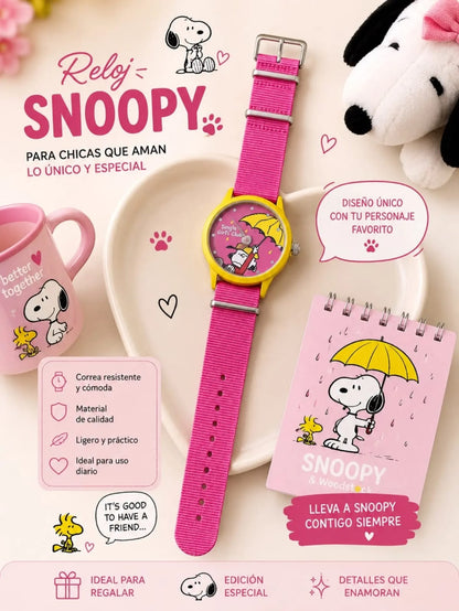 Reloj Snoopy Rosa - Single Girls Club☔💖