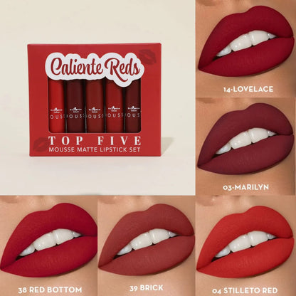 🔥 Set de labiales Caliente Reds . Pasión en tus Labios